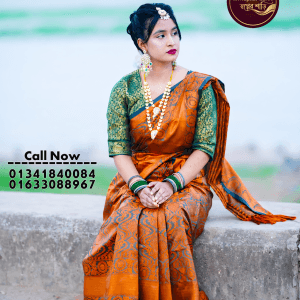 কাঞ্জিভরম সফট সিল্ক কাতান শাড়ি (ব্লাউজ পিস সহ)(Code-SSS20)
