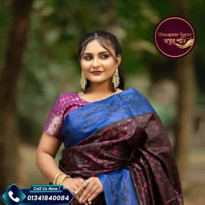 কৃষ্ণকলি কাঞ্জিভরম(ব্লাউজ পিস সহ)(Code-SS050)